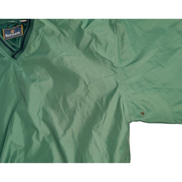 Burry Lane Green Mens XL V-Neck Golf Pullover Windbreaker Jacket Blouson VTG - Picture 4 of 7